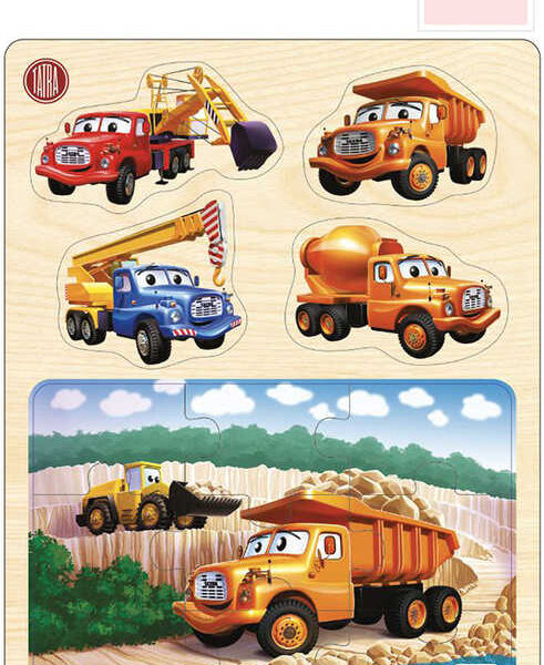 DINO DŘEVO 2-in-1-Einsteckpuzzle „Tatra“ mit 13 Teilen