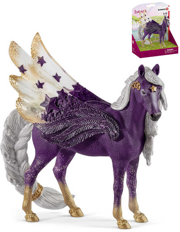 schleich-konik-okridleny-hvezdny-pegas-klisna-figurka-rucne-malovana SCHLEICH Flügelpferd Sternen-Pegasus Stute