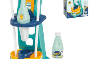 ECOIFFIER Kinder-Putzwagen-Set mit Wischmopp und Kehrschaufel