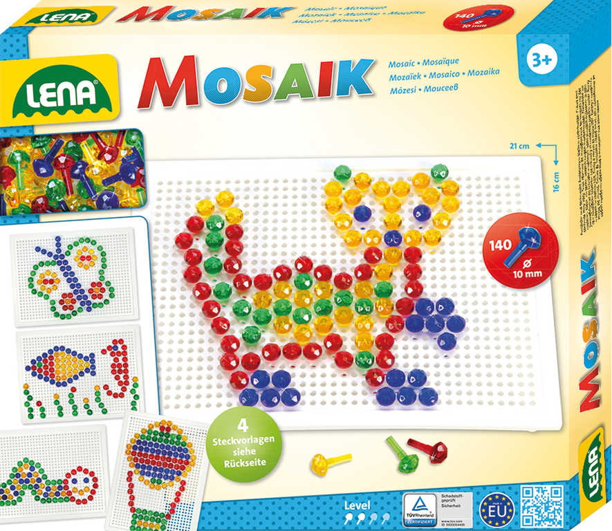 lena-mozaika-barevna-krystal-pruhledny-kloboucek-diamant-1cm-140ks-v-krabici LENA Buntes Kristall-Mosaik
