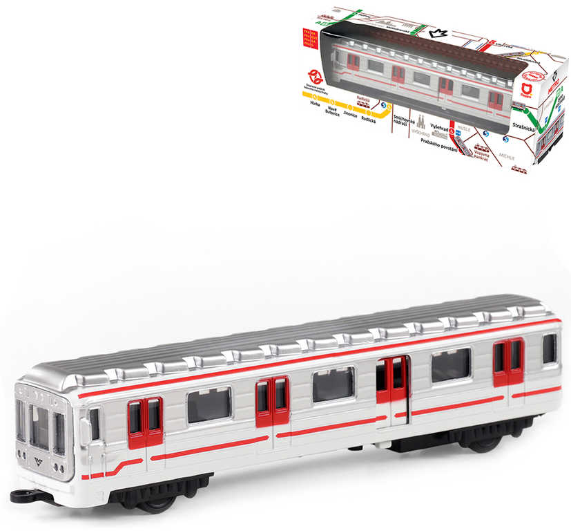metro-mhd-praha-kovove-16cm-zpetny-chod-1-vagon-metra-v-krabici Prager U-Bahn