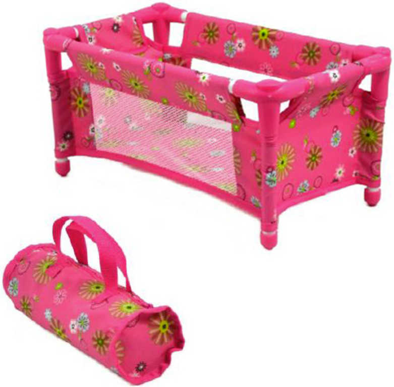 postylka-cestovni-pro-panenku-miminko-kov-plast-rozkladaci-43x23x20cm-v-tasce-s-usima Reisebett für Puppenbabys aus Metall/Kunststoff