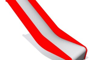 Monkey-Rutsche aus HDPE mit Seitenteilen – 100 – Rot