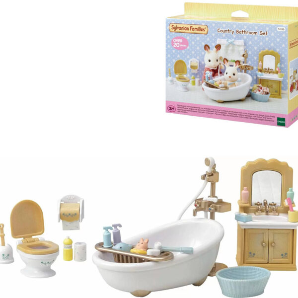 Sylvanian Families Badezimmer im Landhausstil mit Zubehör für die Spielsets „