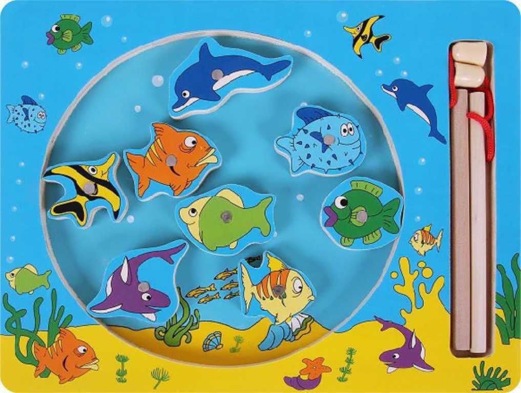 woody-drevo-kruh-rybolov-magneticka-hra WOODY HOLZ Ring „Fischen“