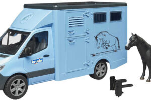 BRUDER 02674 Mercedes-Benz Sprinter Tiertransportwagen mit Pferd