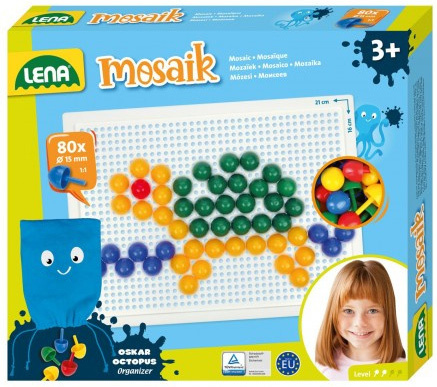 lena-mozaika-barevna-kloboucek-hladky-1-5cm-80ks-v-krabici LENA Buntes Hut-Puzzle
