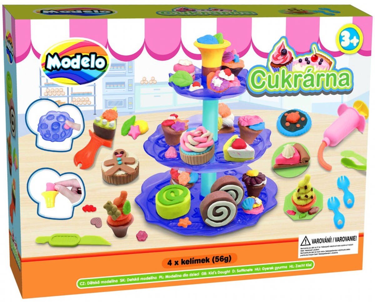 mac-toys-cukrarna-herni-set-modelina-s-nastroji-a-podnosem-na-dorty MAC TOYS Spielset „Konditorei“ – Modelliermasse mit Werkzeugen und Tortentablett