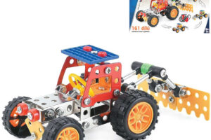 DER KLEINE MECHANIKER Traktor 161 Teile 4-in-1 Metall-Baukasten vom Typ Merkur