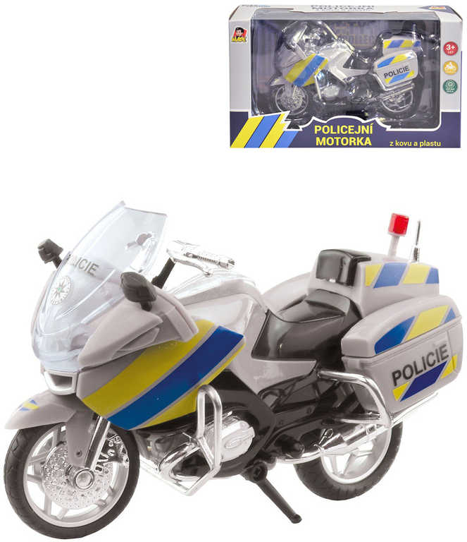 motorka-policejni-kovova-12cm-volny-chod-design-ceska-policie-cz Polizeimotorrad aus