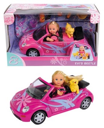 simba-panenka-evicka-s-autem-new-beetle SIMBA Puppe Evi mit Auto „New Beetle“