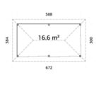 Gartenhaus Bianca 16,6 m² mit Schiebetüren (Set 502) – Bild 5
