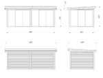 Gartenhaus Lenna 16,6 m² mit Schiebetüren (Set 402) – Bild 4