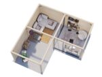 9 m² (mit doppelt verglasten Schiebetüren) – Set 512