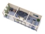 9 m² (mit doppelt verglasten Schiebetüren) – Set 518