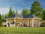 Gartenhaus mit Pergola „Bianca“