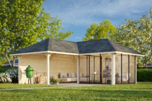 Gartenhaus mit Pergola „Bianca“