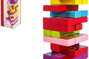 ALBI HOLZSPIEL „Turm“ – 3-in-1-Spiel: Pexeso und Domino