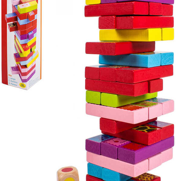 ALBI HOLZSPIEL „Turm“ – 3-in-1-Spiel: Pexeso und Domino