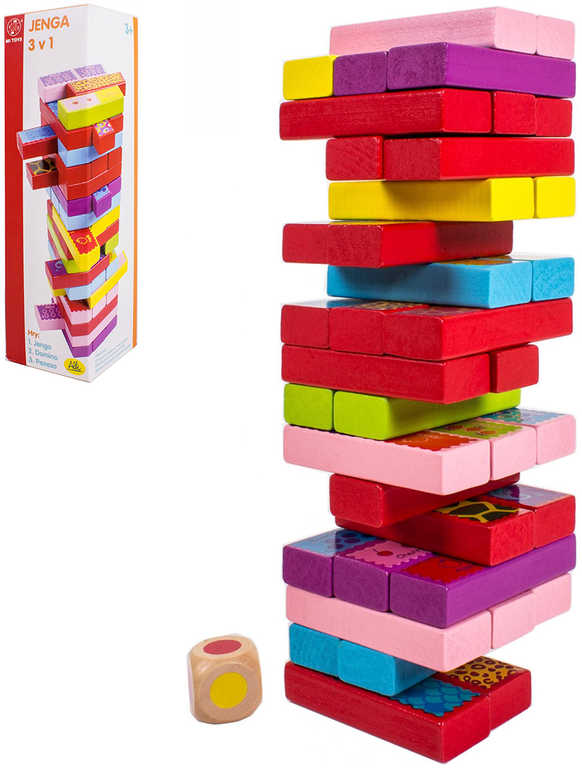 albi-hra-drevo-vez-jenga-3v1-pexeso-a-domino ALBI HOLZSPIEL „Turm“ – 3-in-1-Spiel: Pexeso und Domino