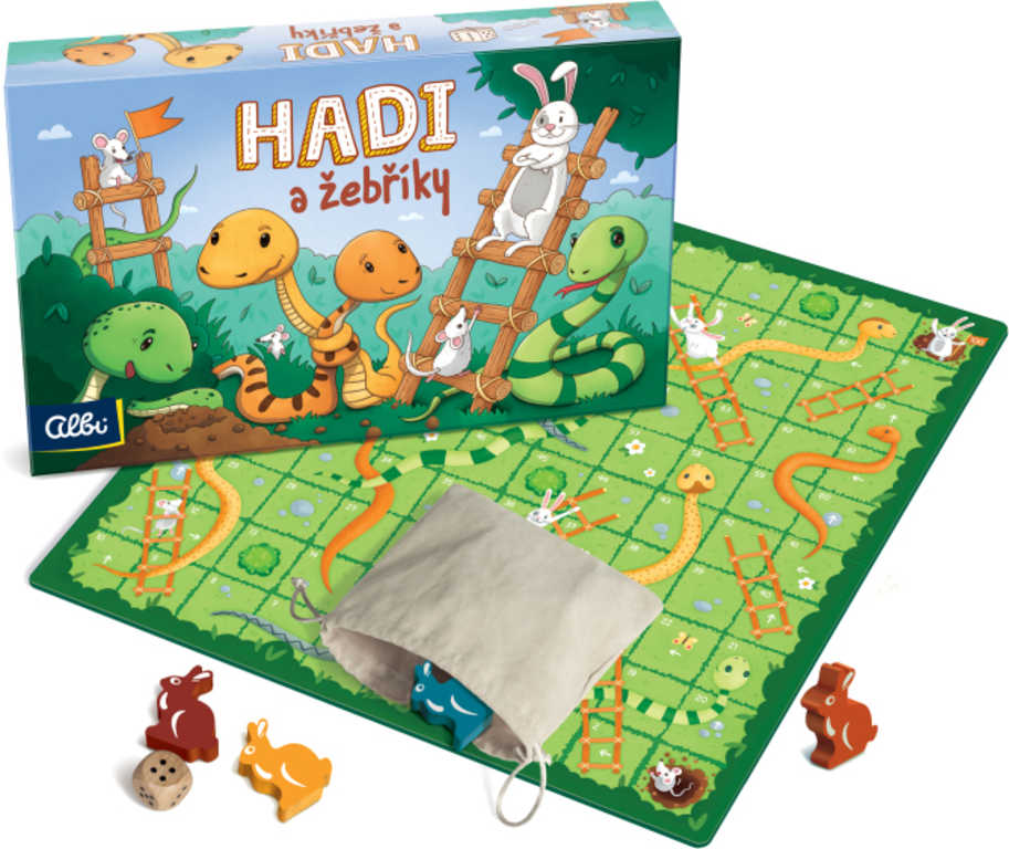albi-hra-hadi-a-zebriky-detske-zviratka ALBI SPIEL „Schlangen und Leitern“ – Tierfiguren „