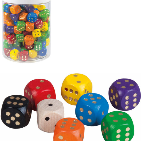 DETOA HOLZ Bunte Spielwürfel