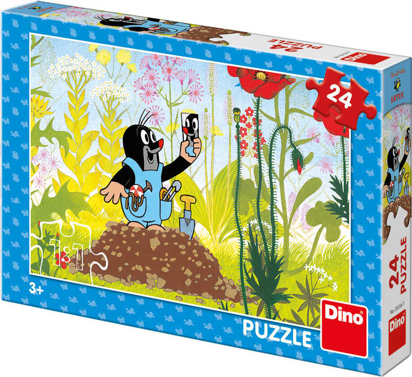 dino-puzzle-krtek-v-kalhotkach-24-dilku-26x18cm-skladacka-v-krabici DINO-Puzzle „Der Maulwurf in Unterhosen“
