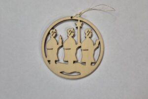 Weihnachtsbaumschmuck aus Holz – Rad – Die Heiligen Drei Könige