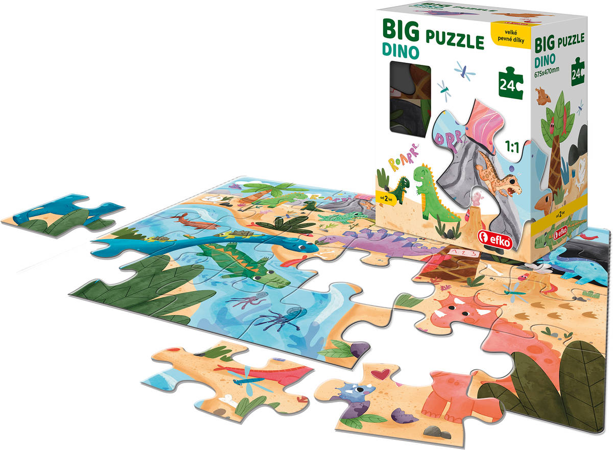 efko-baby-puzzle-big-dino-68x47cm-velke-dilky-skladacka-24-dilku EFKO Baby-Puzzle BIG Dino 68 x 47 cm