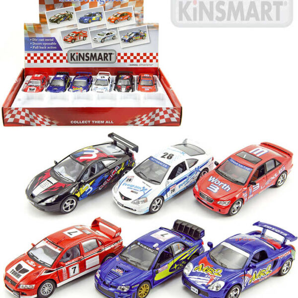 KINSMART Automodell 1:38 Street Fighter aus Metall PB 13 cm 6 Varianten