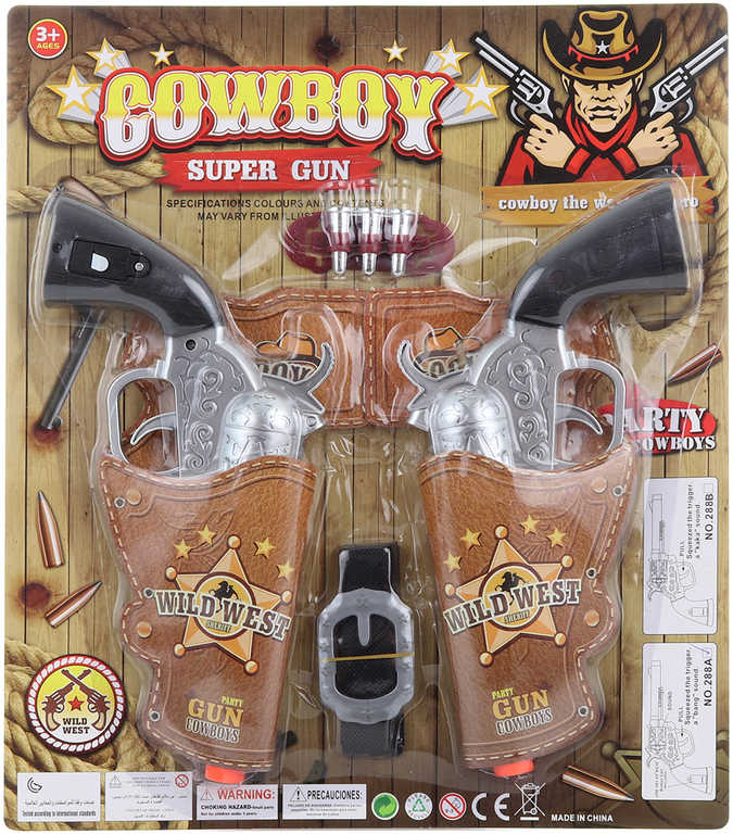 pistole-kovbojska-set-2ks-western-sada-v-pouzdre-s-doplnky-na-baterie-zvuk Cowboy-Pistolen-Set