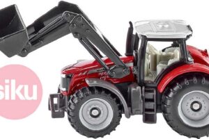 SIKU Modell eines Massey-Ferguson-Traktors mit Frontlader im Maßstab 1:87