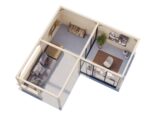 Gartenhaus Lenna 24,9 m² mit doppelt verglasten Schiebetüren (Set 710) – Bild 3