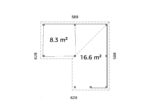 Gartenhaus Lenna 24,9 m² mit doppelt verglasten Schiebetüren (Set 710) – Bild 6