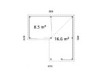 Gartenhaus Lenna 24,9 m² mit Schiebetüren (Set 409) – Bild 6