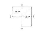 Gartenhaus Lenna 24,9 m² mit Schiebetüren (Set 412) – Bild 6